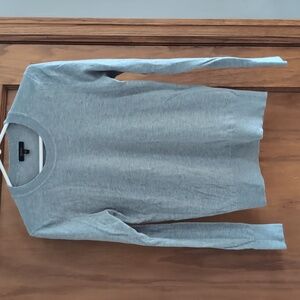 Quince Women's Lightweight Cotton Cashmere Crew Sweater, Heather Grey, XS